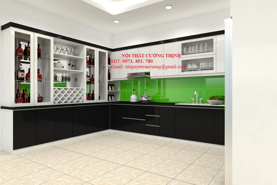 Mẫu tủ bếp M6